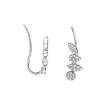 Pavé Diamond Climber Earrings, 14K White Gold