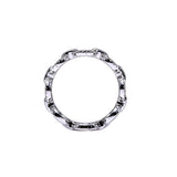 Round Links Diamond Ring, 14K White Gold