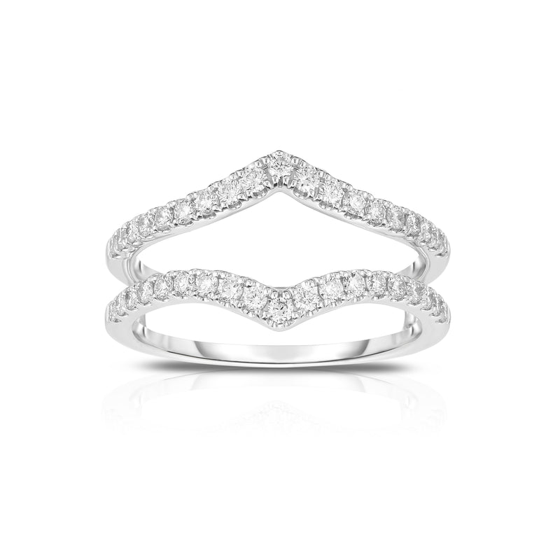 Diamond Insert Ring, .47 Carat, 14K White Gold