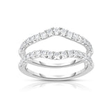 Diamond Insert Ring, .64 Carat, 14K White Gold