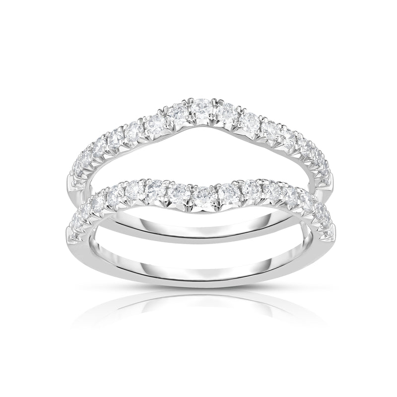 Diamond Insert Ring, .64 Carat, 14K White Gold