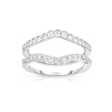 Semi-Bezel Diamond Insert Ring, .50 Carat, 14K White Gold
