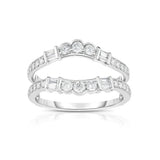 Multi Shape Diamond Insert Ring, .63 Carat, 14K White Gold