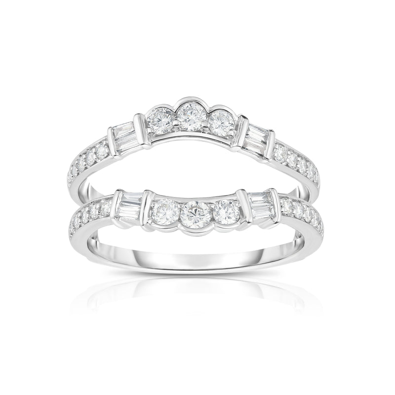 Multi Shape Diamond Insert Ring, .63 Carat, 14K White Gold
