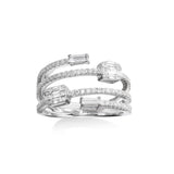 Open Strand Diamond Ring, 14K White Gold