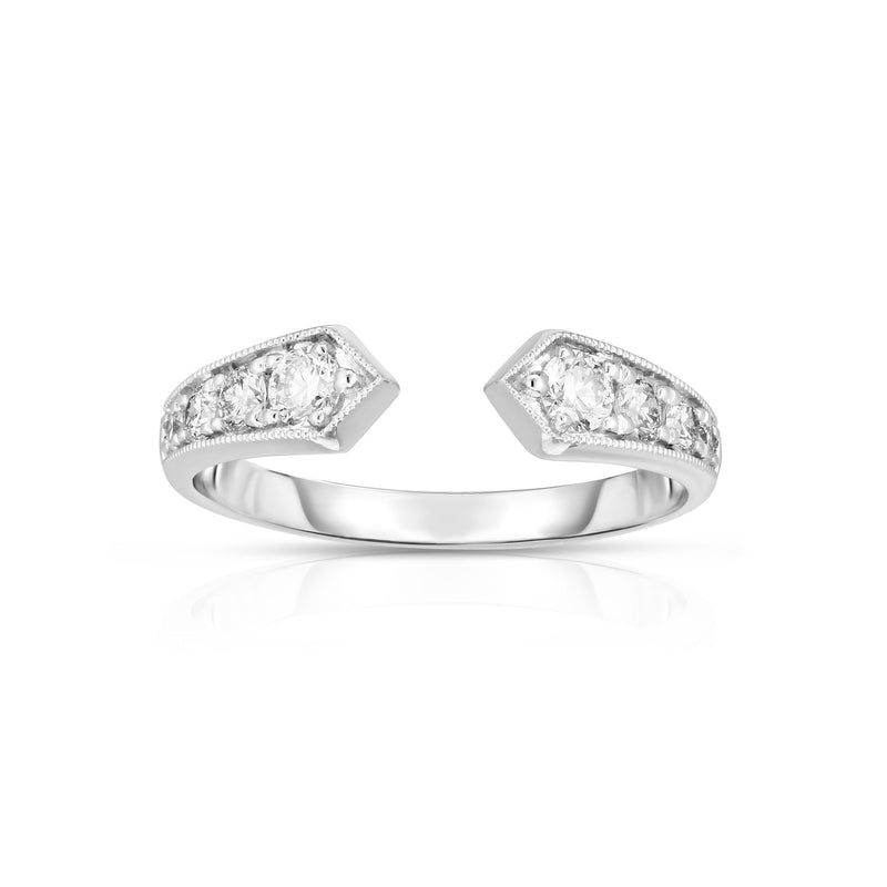 Graduating Diamond Ring, 14K White Gold