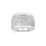Bold Pavé Diamond Statement Ring, 14K White Gold