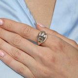 Signet Style Diamond Ring, 14K Yellow Gold