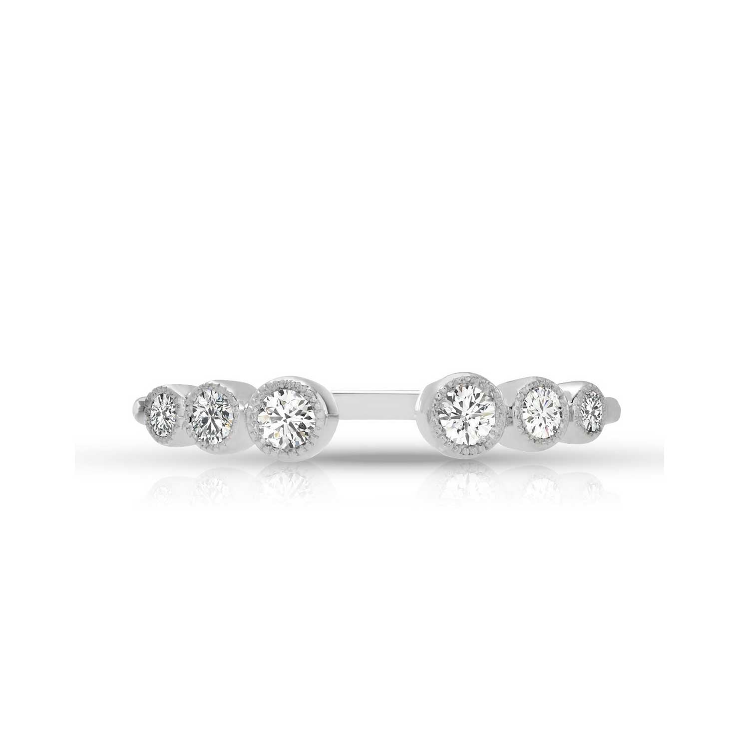 ドーターズジュエリー／14k Open cuff diamond ring 14K] Open cuff diamond ring - DAUGHTERS JEWELRY
