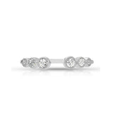 Open Design Six Stones Diamond Ring, 14K White Gold