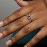 Fancy Brown Diamond Bypass Ring, 14K Rose Gold