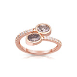 Fancy Brown Diamond Bypass Ring, 14K Rose Gold
