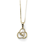 Triple Interlocking Circles Pendant, 14K Yellow Gold