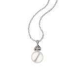 Freshwater Cultured Pearl Pendant with Diamond Accent, 14K White Gold