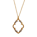 Openwork Diamond Pendant, 14K Yellow Gold