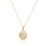 Matte Finish Diamond Design Pendant, 14K Yellow Gold