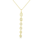 Fancy Light Yellow Diamond Drop Necklace, 18K Yellow Gold