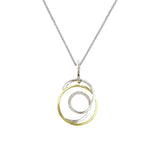 Diamond Spiral Pendant, 14 Karat Gold