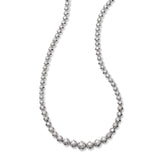 Graduated Diamond Tennis Necklace, 3.40 Carats, 14K White Gold