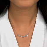 'Offbeat' Baguette Diamond Bar Necklace, 14K White Gold