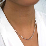 Prong Set Diamond Necklace, .99 Carat Total, 14K White Gold
