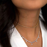 Diamond Choker Necklace, 2.35 Carats, 14K Yellow Gold