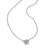 Cluster Half-Carat Diamond Necklace, 18 Inches, 14K White Gold
