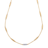 Pavé Diamond Station Necklace, 14K Yellow Gold