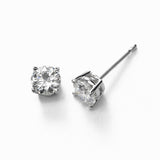 Diamond Stud Earrings, .75 Carat total, J/K, SI1-SI2, 18K White Gold