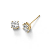 .25 Carat Diamond Stud Earrings, SI2 14K Yellow Gold