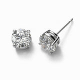 Diamond Stud Earrings, 1.77 Carats Total, H/I/J-I2, 14K White Gold