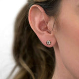 Bezel Set Diamond Studs, .85 Carat, 14K Yellow Gold