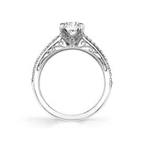 Round Diamond Ring Mounting by Sylvie, 14K White Gold