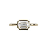 Emerald Cut Diamond Engagement Ring, 1.23 Carats, 14K Yellow Gold