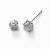 Diamond Stud Earrings, 1.98 Carats total, H/I-SI2, 14K White Gold