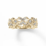 Retro Look Diamond Band, .37 Carat, 18K Yellow Gold