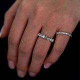 Thin Diamond Eternity Band, 1 Carat, 14K White Gold