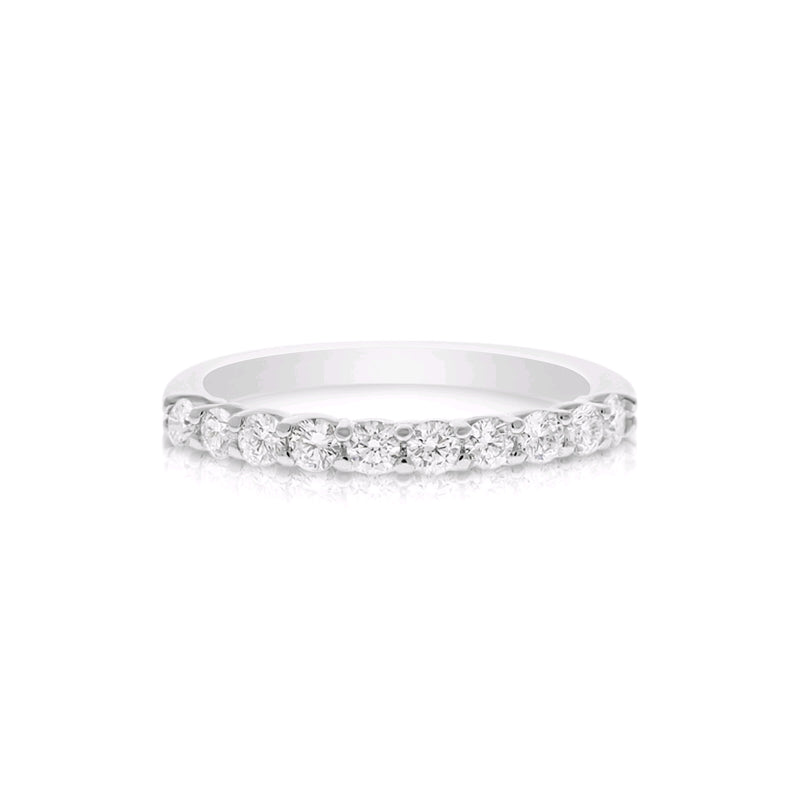 Half Way Around Diamond Band, .50 Carat, 14K White Gold