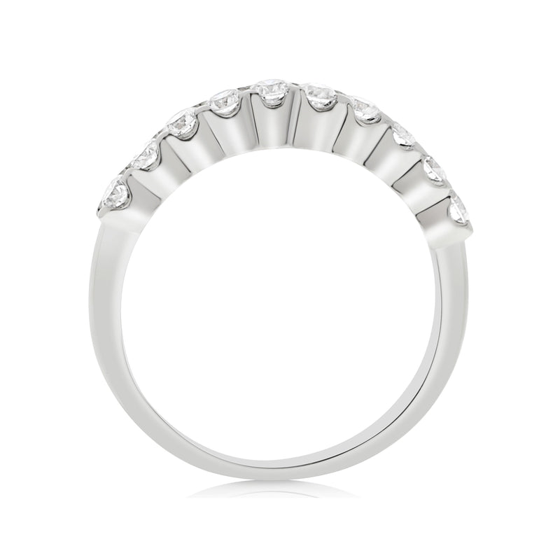 Halfway Diamond Band, .60 Carat Total, 14K White Gold