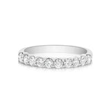 Halfway Diamond Band, .60 Carat Total, 14K White Gold