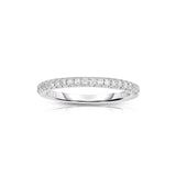 Halfway Around Shared Prong Diamond Band, 14K White Gold