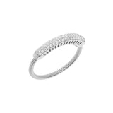 Pavé Diamond Expandable Ring, 14K White Gold