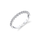 Mutual Prong Halfway Diamond Band by Sylvie, 14K White Gold