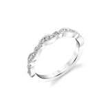 Multi Shape Bezel Set Diamond Band by Sylvie, 14K White Gold