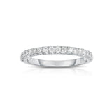 Shared Prong Halfway Diamond Band, .32 Carat, 14K White Gold