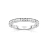 Halfway Around Diamond Band, .49 Carat, 14K White Gold