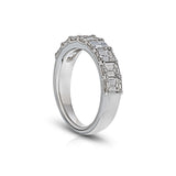 Emerald Cut Diamond Band, 1.20 Carats, Platinum