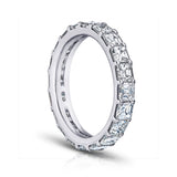 Ascher Cut Diamond Eternity Band, 4 Carats, Platinum