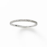 Halfway Around Diamond Band, .10 Carat, 18K White Gold