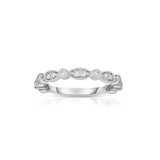 Multishape Diamond Design Band, 14K White Gold
